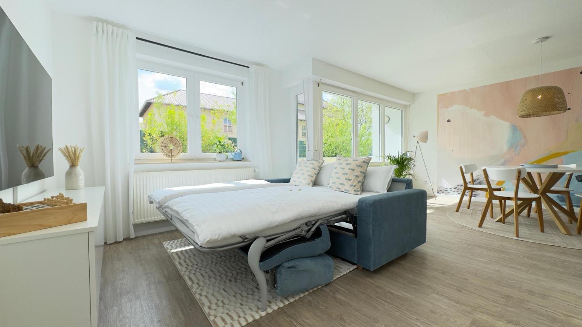 Apartment Am Park - 4p, Boxspringbett, Balkon, Smarttv, Gesundbrunnen, Familienfreundlich